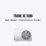 Trane XE1000 User Manual Installation Guide