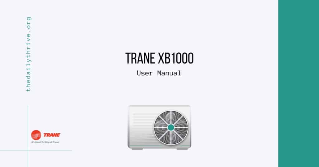 Trane xb1000 User manual
