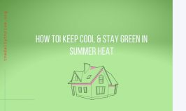 How can I Keep Cool and Stay Green in Summer Heat