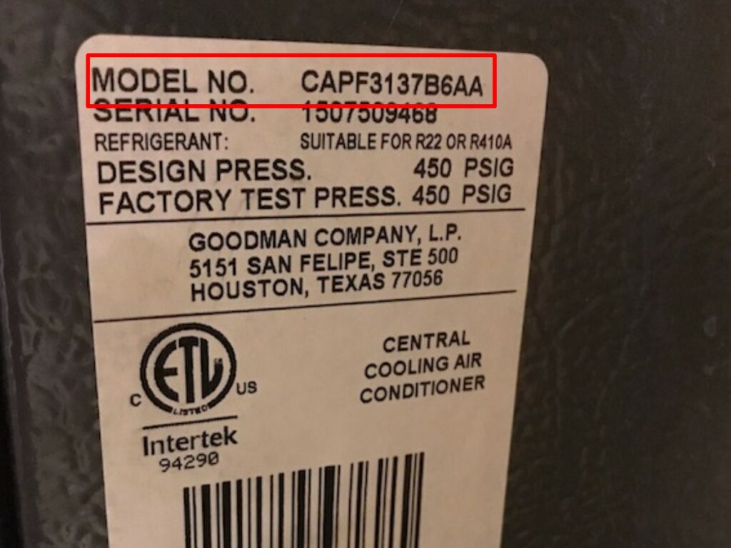 AC Model Number