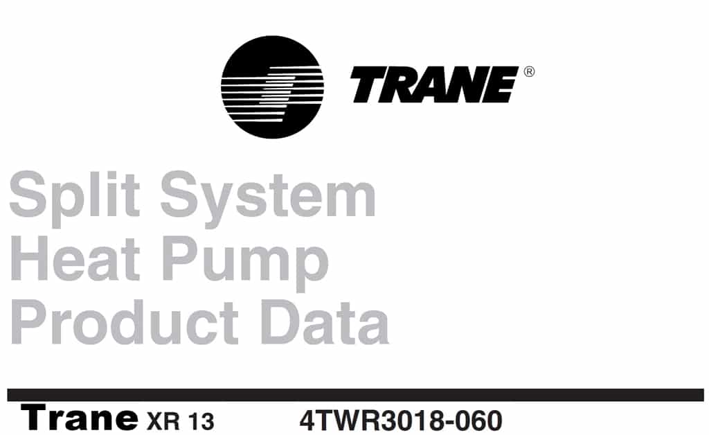 Trane XR13 Manual - PDF