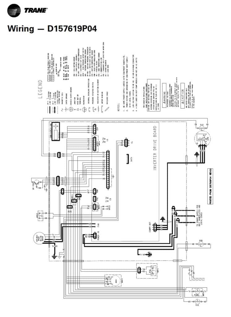 Trane XV20i Manual Wiring Diagram