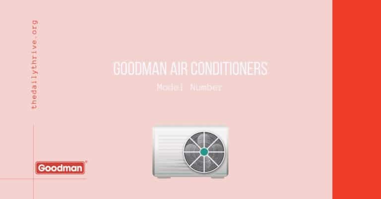 Goodman Air Conditioners Model Number