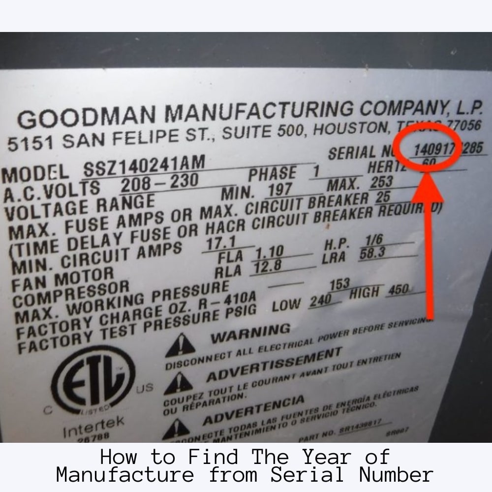 goodman manufacturing goodman model number decoding