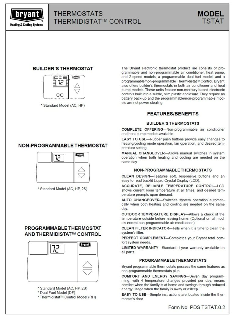 Brothers Air Conditioning Thermostat Manual