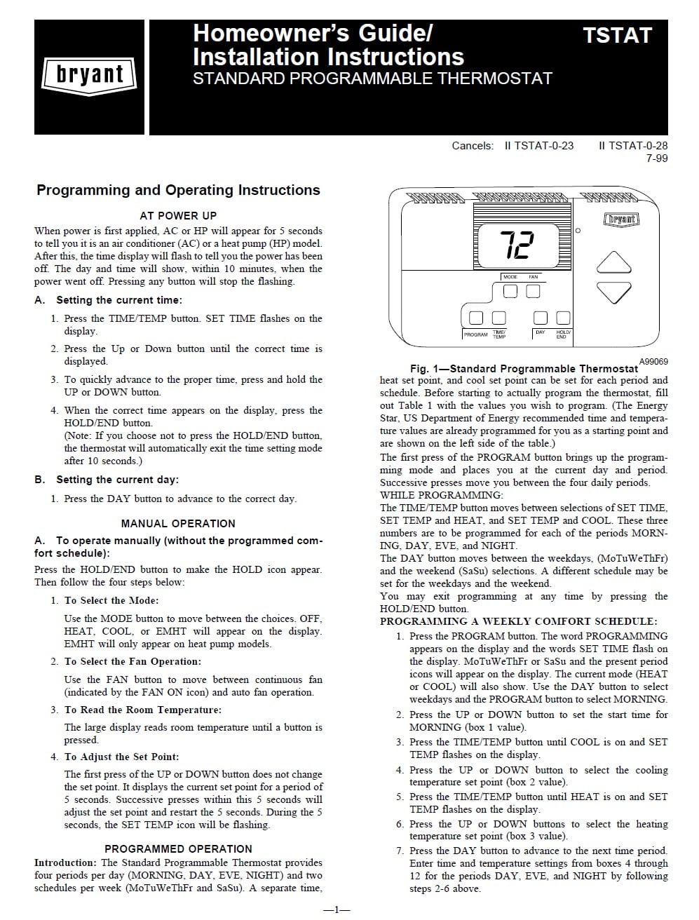 Bryant Smart Thermostat Manual (PDF Download)