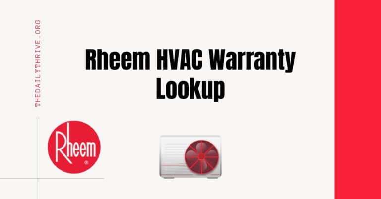 Rheem HVAC Warranty Lookup