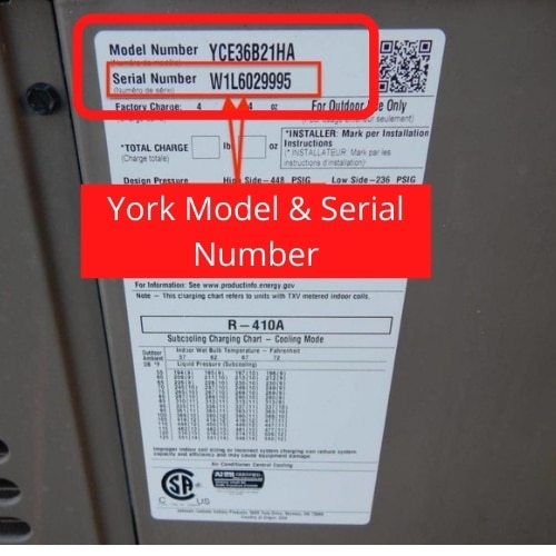 York Model Number Lookup