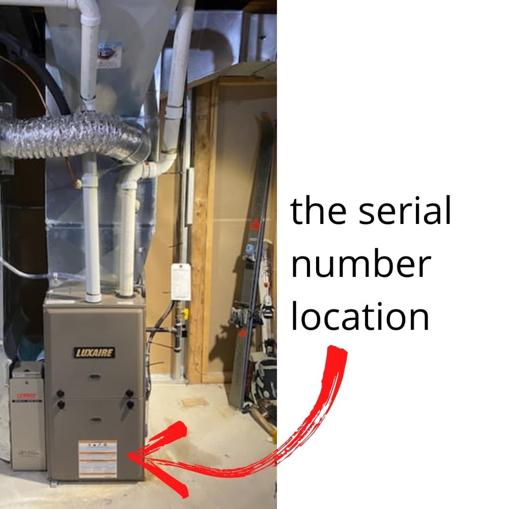 Luxaire Furnace Serial Number Location