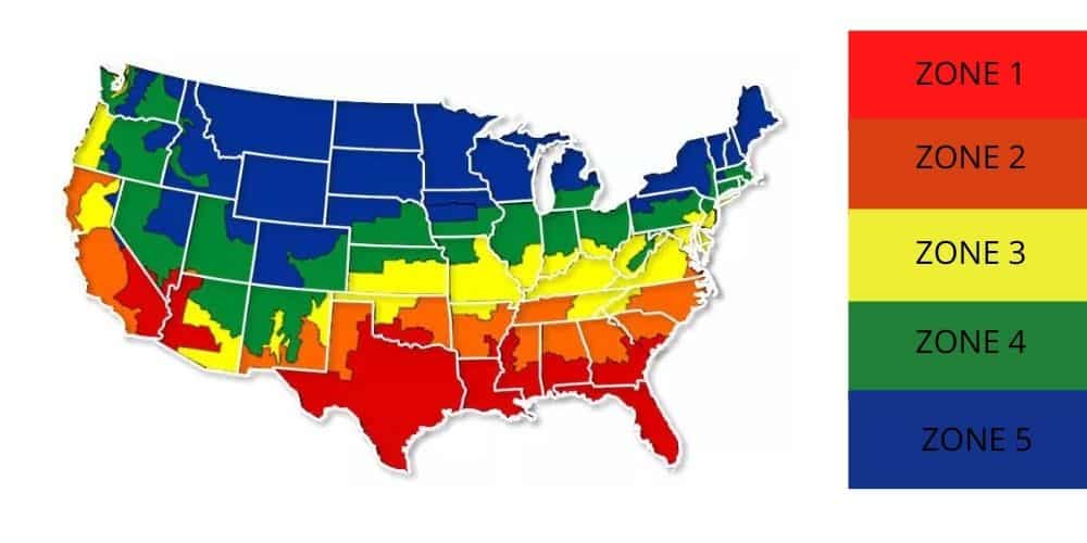 US Climate Zones Map