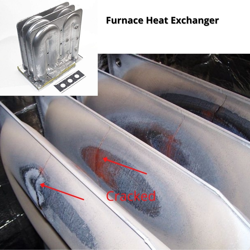 photos of cracked heat exchangers