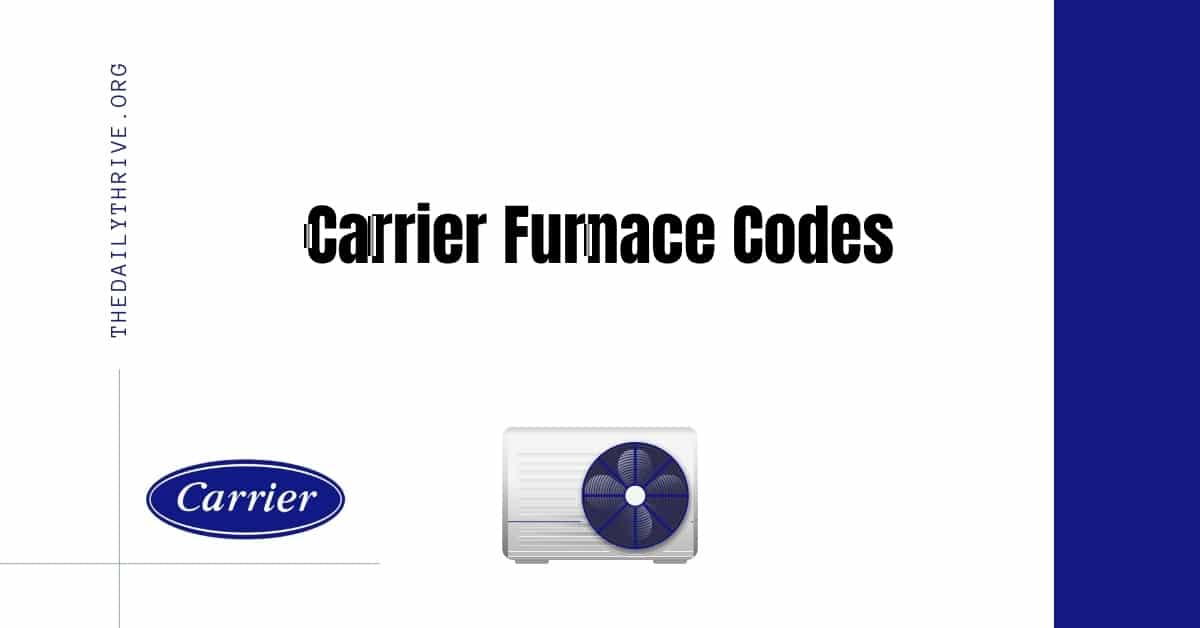 Carrier Furnace Codes