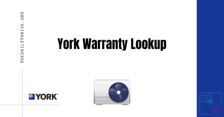 York Warranty Lookup