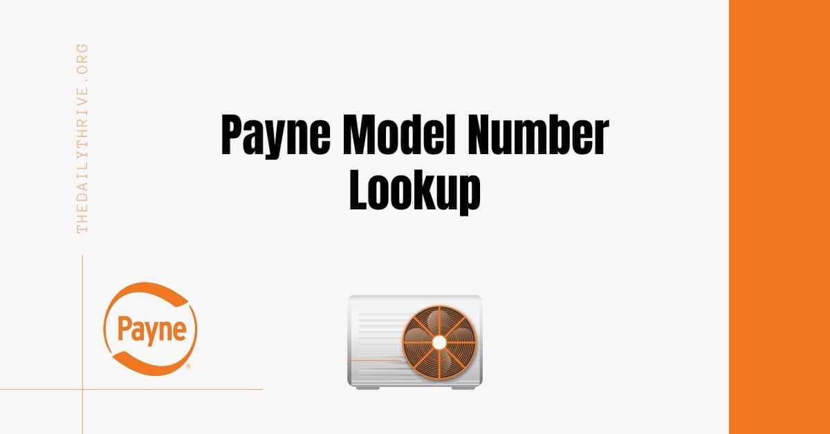 Payne Model Number Lookup