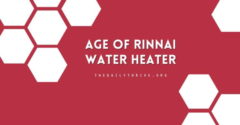 Rinnai Water Heater Age
