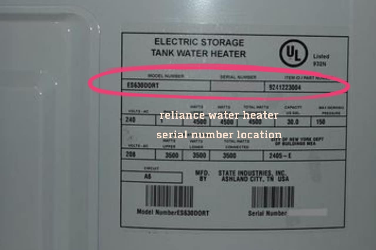 Reliance Water Heater Age