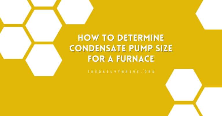 How to Determine Condensate Pump Size for a Furnace