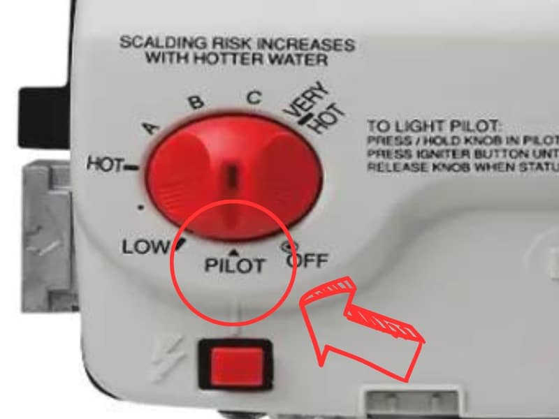 Reset Button on a Bradford White Water Heater