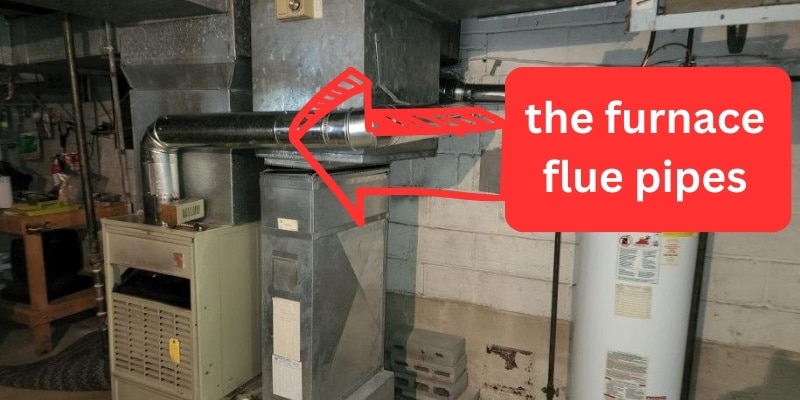 the furnace flue pipes