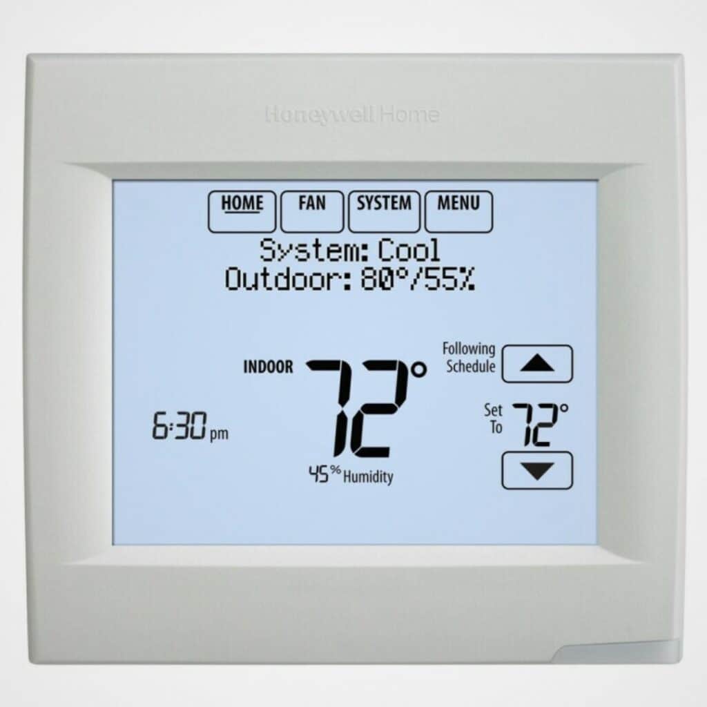 Honeywell Thermostat Main Menu