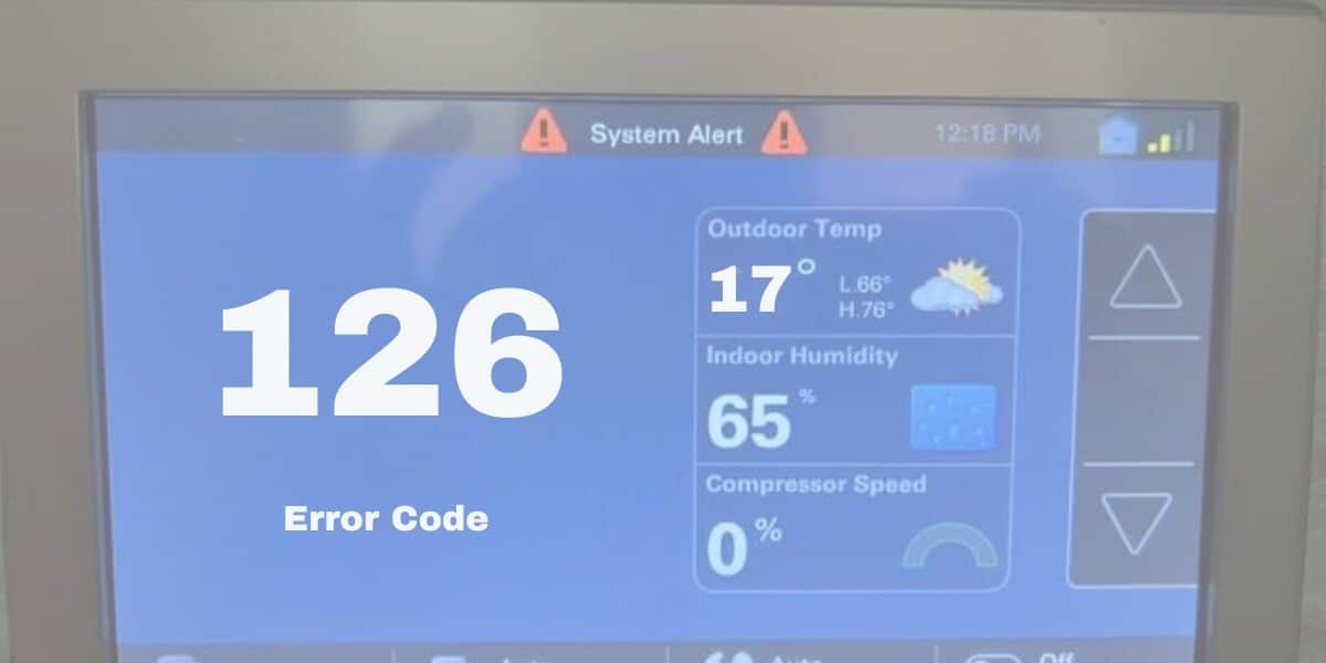 Trane Error Code 126 Troubleshooting Guide