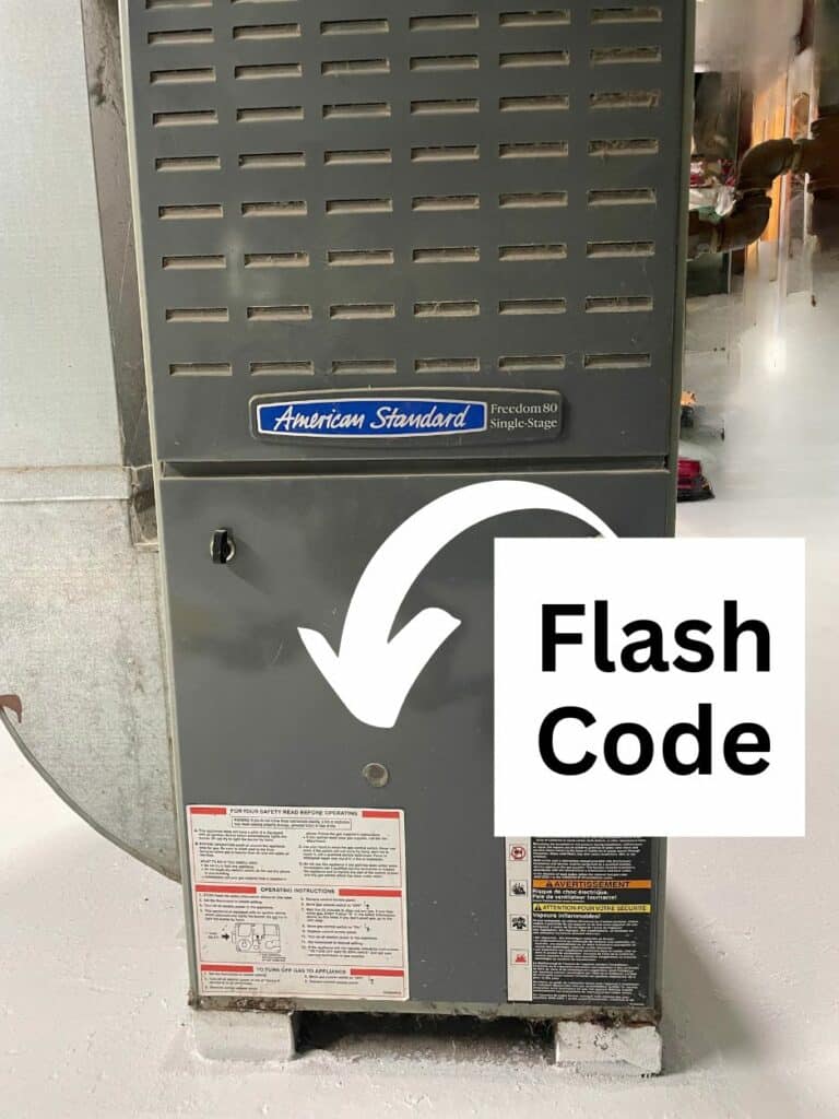 flash code on American Standard gas furnace