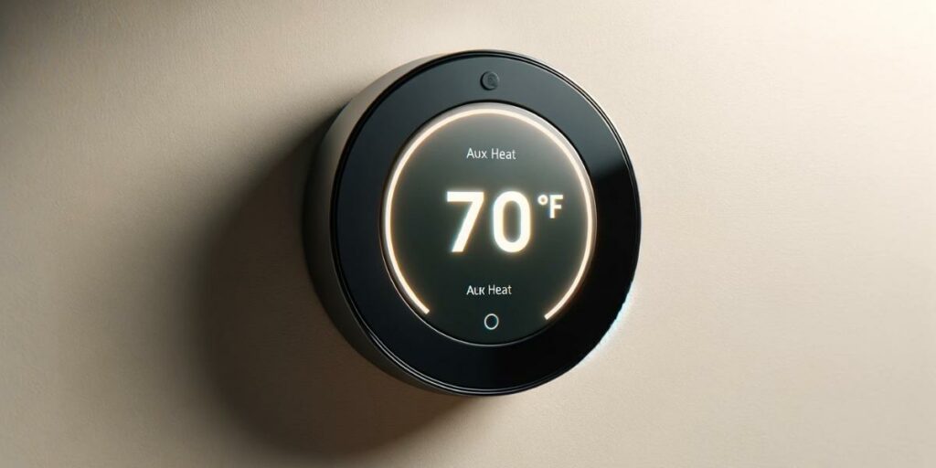 Trane thermostats display message "Aux Heat"