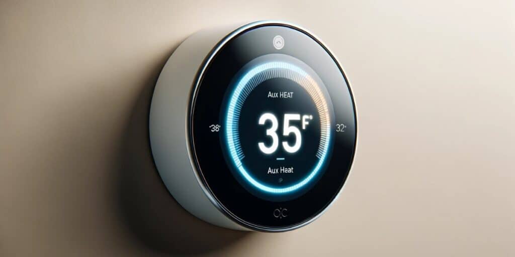 thermostat display auxiliary heat