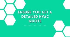 Ensure You Get a Detailed HVAC Quote