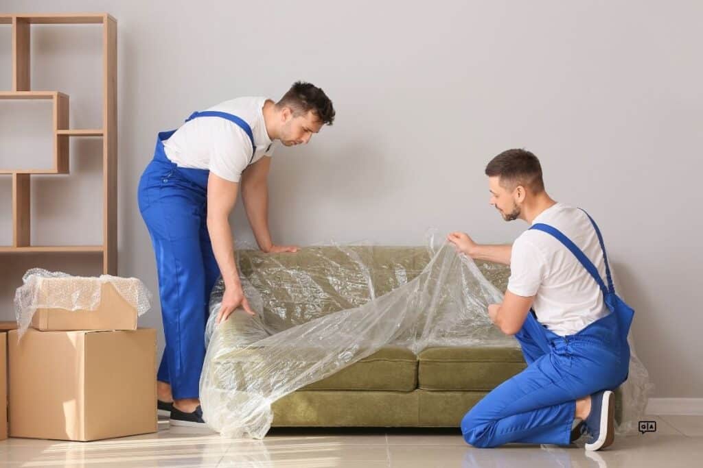 Cover the furniture during the air duct cleaning process