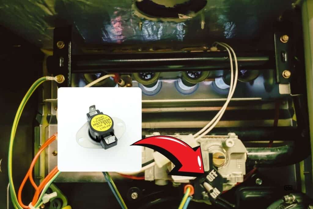 limit switch is usually mounted on or near the furnace plenum or heat exchanger