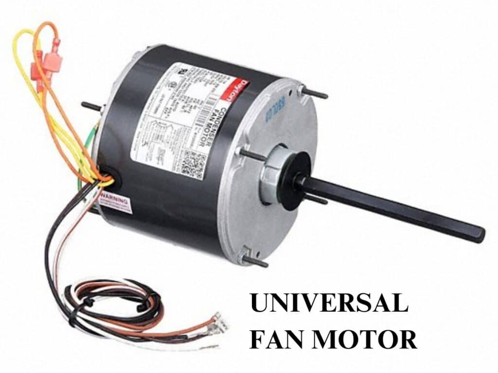 purchase a universal fan motor from a local HVAC supply store