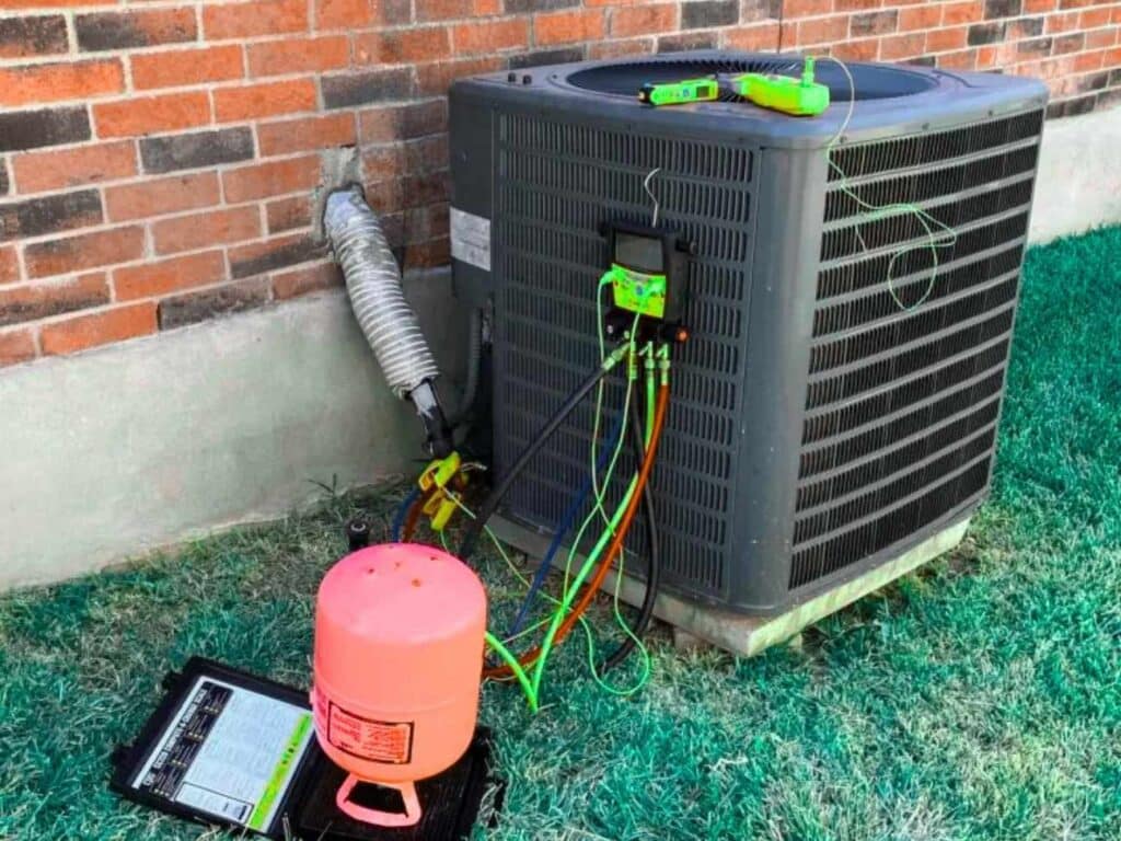 Charging a heat pump means adding refrigerant