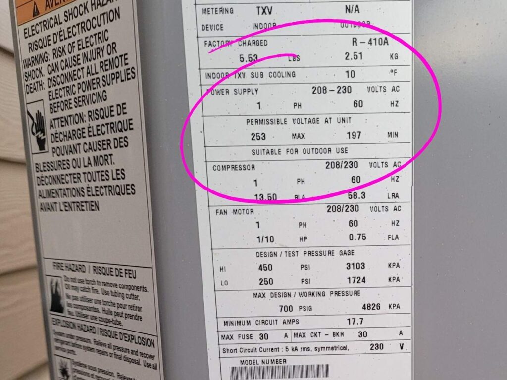 Find your furnace's wattage on the appliance's nameplate