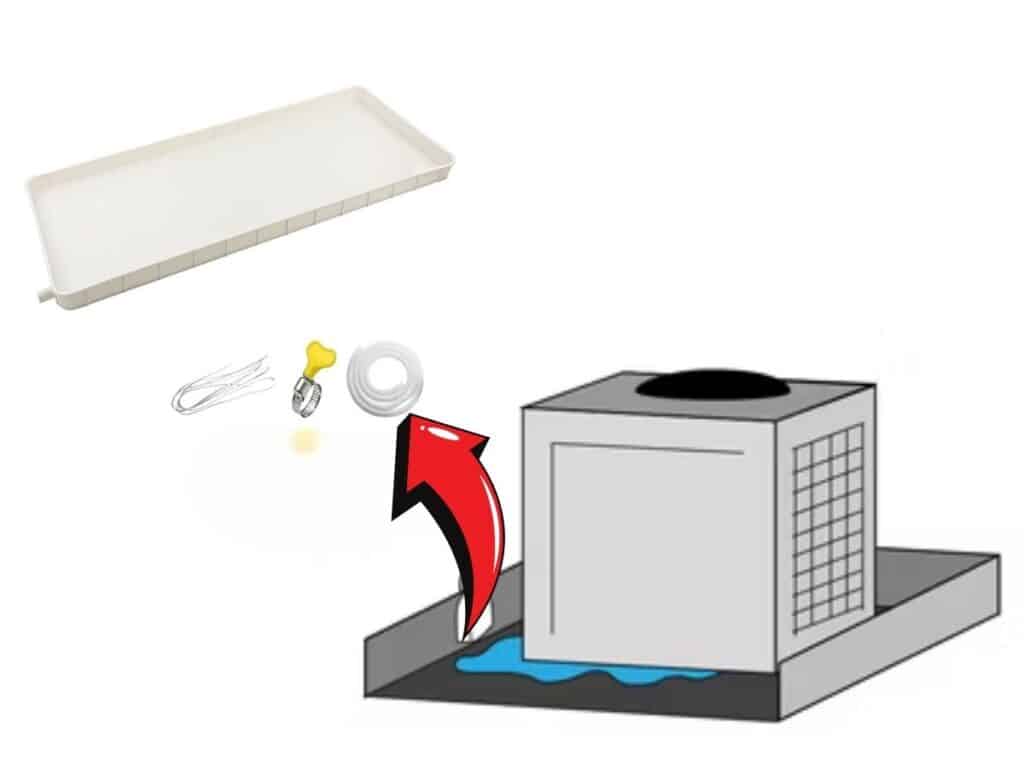 Inspecting a Heat Pump Drain Pan for Damage